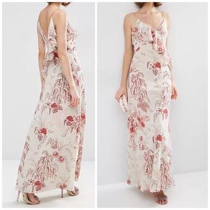 ASOS Floral Ruffle Maxi Dress sz 12 ***NWT***